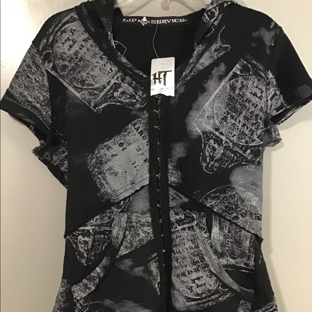 looking for trades! vtg lip service tombstone top
